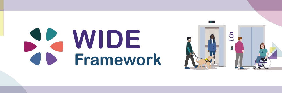 WIDE Framework Launch - featuring illustrations of a vibrant and diverse workplace